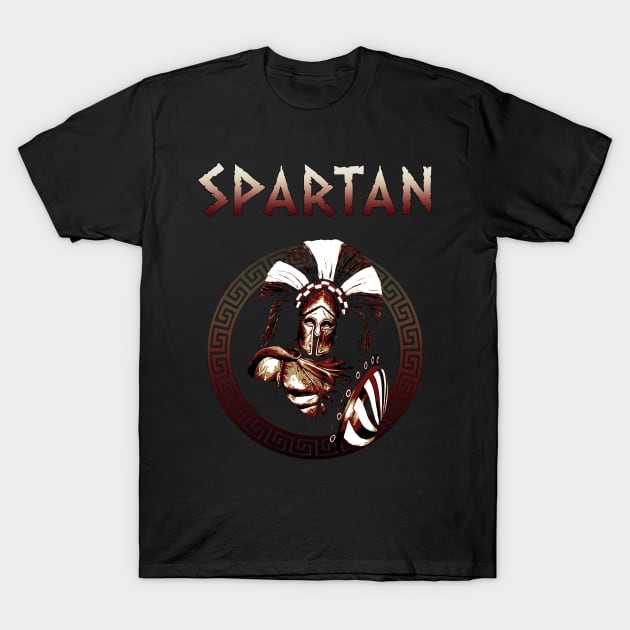 Spartan Hoplite Lacedaemon King Leonidas T-Shirt by AgemaApparel